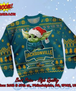 jacksonville jaguars baby yoda santa hat ugly christmas sweater 2 iTnFZ