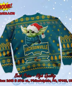 jacksonville jaguars baby yoda santa hat ugly christmas sweater 3 spi1B