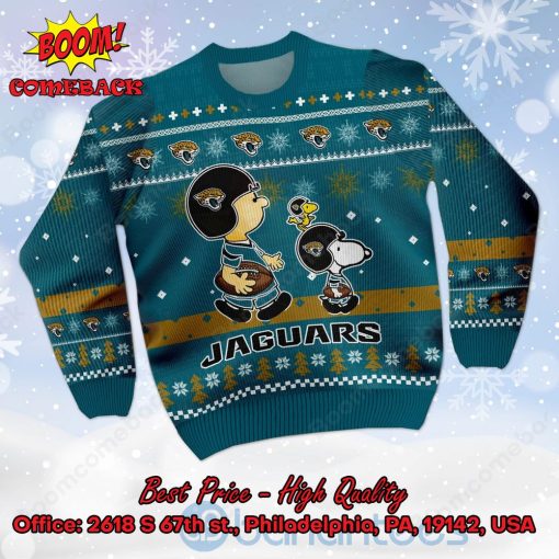 Jacksonville Jaguars Charlie Brown Peanuts Snoopy Ugly Christmas Sweater
