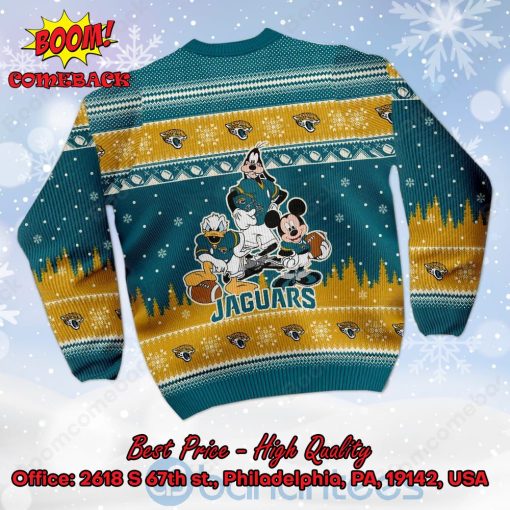 Jacksonville Jaguars Disney Characters Personalized Name Ugly Christmas Sweater