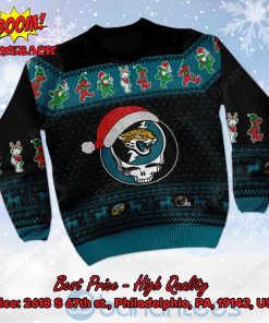 jacksonville jaguars grateful dead santa hat ugly christmas sweater 2 Q8Bzq