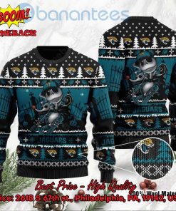 Jacksonville Jaguars Jack Skellington Halloween Ugly Christmas Sweater
