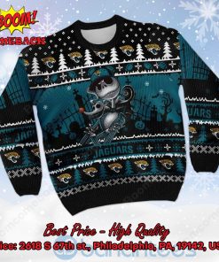 Jacksonville Jaguars Jack Skellington Halloween Ugly Christmas Sweater