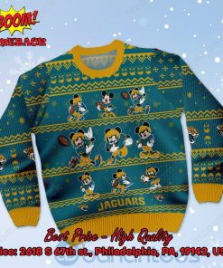 Jacksonville Jaguars Mickey Mouse Postures Style 1 Ugly Christmas Sweater