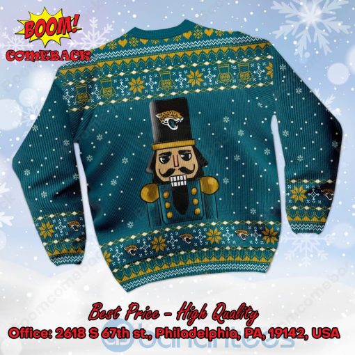 Jacksonville Jaguars Nutcracker Not A Player I Just Crush Alot Ugly Christmas Sweater