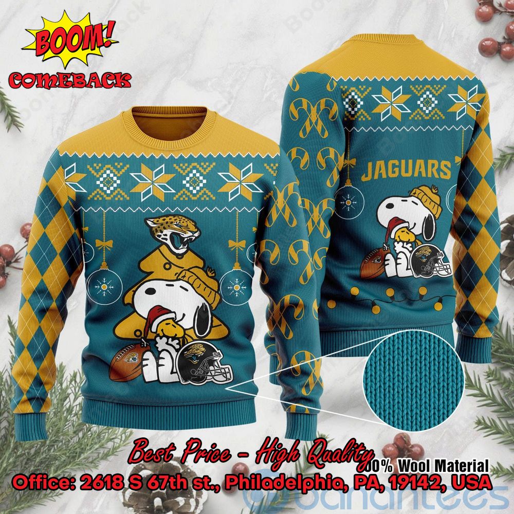 Jacksonville Jaguars Peanuts Snoopy Ugly Christmas Sweater