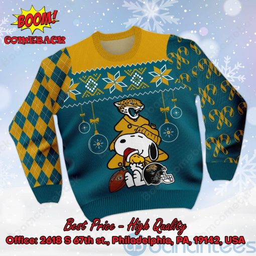 Jacksonville Jaguars Peanuts Snoopy Ugly Christmas Sweater