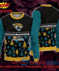 Jacksonville Jaguars Pine Trees Ugly Christmas Sweater