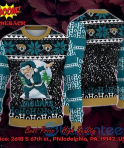 Jacksonville Jaguars Santa Claus Dabbing Ho Ho Ho Ugly Christmas Sweater