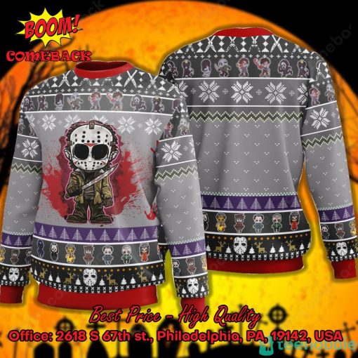 Jason Voorhees Horror Killers Halloween Ugly Christmas Sweater