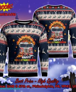 Jersey City Fire Department Happy Hallothanksmas Ugly Christmas Sweater