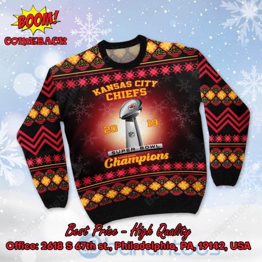 Kansas City Chiefs 2019 Super Bowl Champions Ugly Christmas Sweater