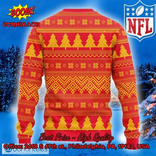 Kansas City Chiefs Christmas Circle Light Ugly Christmas Sweater