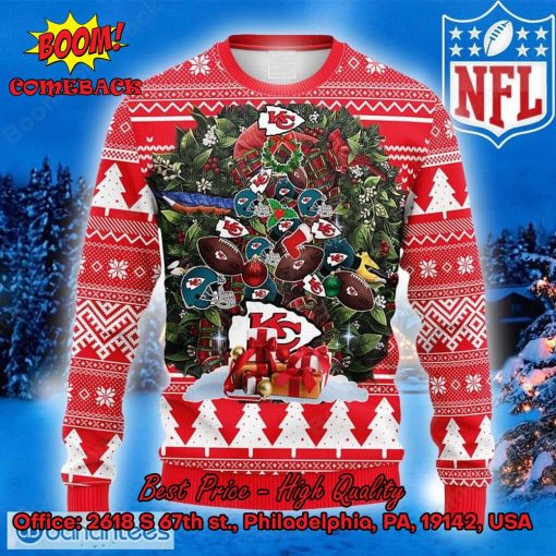 Kansas City Chiefs Christmas Circle Ugly Christmas Sweater