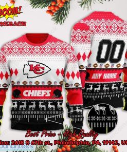 Kansas City Chiefs Custom Name And Number Ugly Christmas Sweater