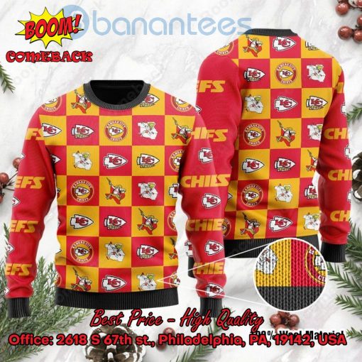 Kansas City Chiefs Logos Ugly Christmas Sweater
