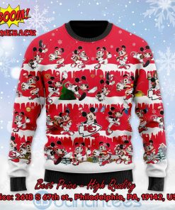kansas city chiefs mickey mouse postures style 2 ugly christmas sweater 2 uQD9h