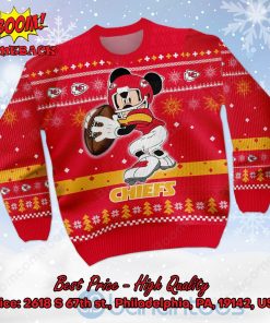 kansas city chiefs mickey mouse ugly christmas sweater 2 Q33MJ