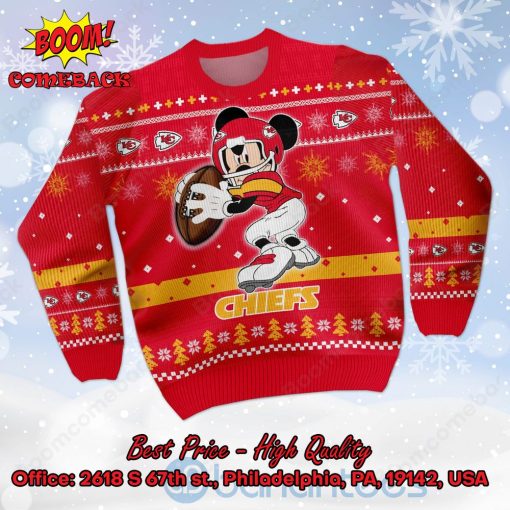 Kansas City Chiefs Mickey Mouse Ugly Christmas Sweater