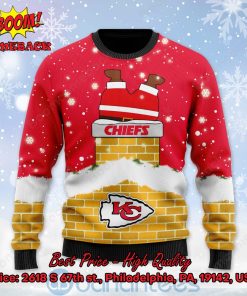 kansas city chiefs santa claus on chimney personalized name ugly christmas sweater 2 Aw1RP
