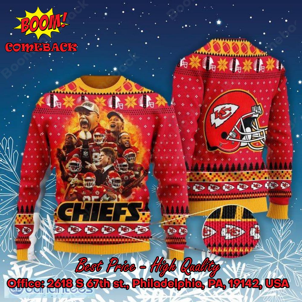 Kansas City Chiefs Team Members Ugly Christmas Sweater