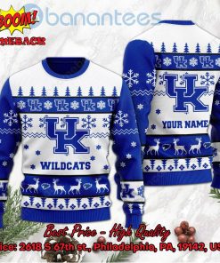 Kentucky Wildcats Personalized Name Ugly Christmas Sweater