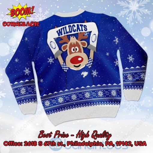 Kentucky Wildcats Reindeer Ugly Christmas Sweater