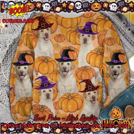 Labrador Retriever Pumpkin Halloween Ugly Christmas Sweater