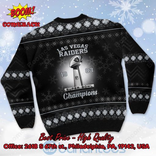 Las Vegas Raiders 1983 Super Bowl Champions Ugly Christmas Sweater