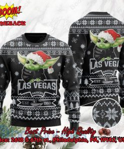 Las Vegas Raiders Baby Yoda Santa Hat Ugly Christmas Sweater