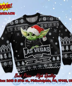 Las Vegas Raiders Baby Yoda Santa Hat Ugly Christmas Sweater