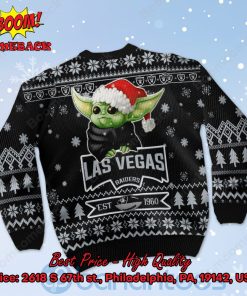 las vegas raiders baby yoda santa hat ugly christmas sweater 3 uwN7V