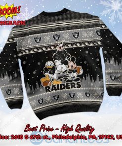 las vegas raiders disney characters personalized name ugly christmas sweater 3 gmTOA