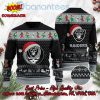 Las Vegas Raiders Jack Skellington Halloween Ugly Christmas Sweater