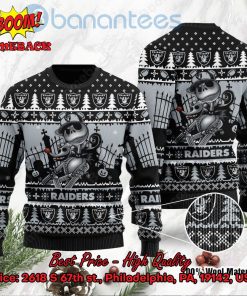 Las Vegas Raiders Jack Skellington Halloween Ugly Christmas Sweater