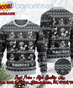 Las Vegas Raiders Mickey Mouse Postures Style 1 Ugly Christmas Sweater
