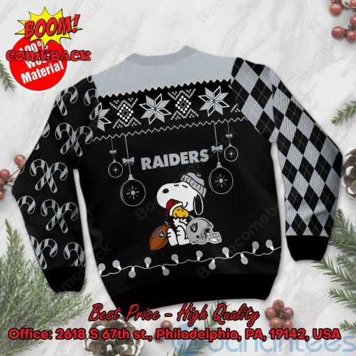 Las Vegas Raiders Peanuts Snoopy Ugly Christmas Sweater