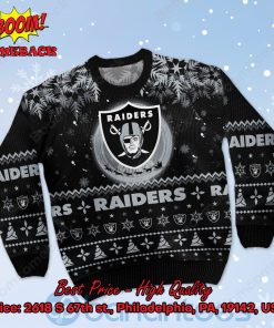 las vegas raiders santa claus in the moon ugly christmas sweater 2 MJlgY