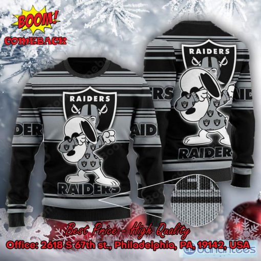Las Vegas Raiders Snoopy Dabbing Champions Ugly Christmas Sweater