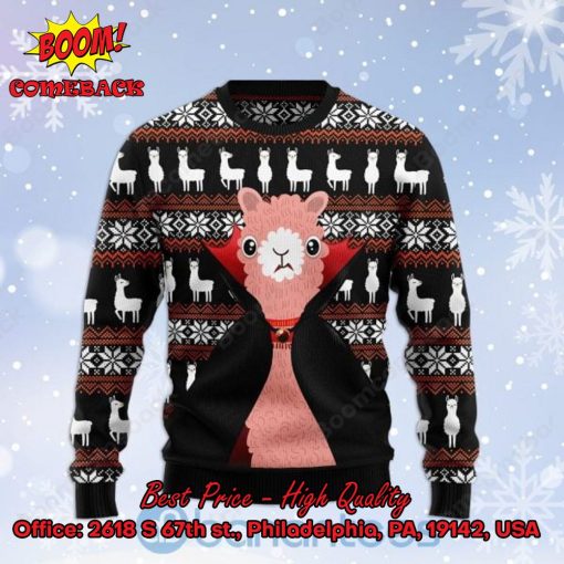 Llamacula Halloween Christmas Sweater