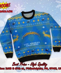 los angeles chargers big logo ugly christmas sweater 2 LfxmX