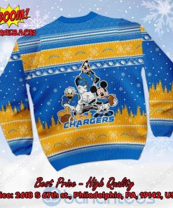 los angeles chargers disney characters personalized name ugly christmas sweater 3 ttaCG