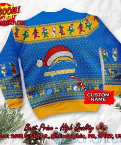 los angeles chargers grateful dead santa hat ugly christmas sweater 3 kPwbm