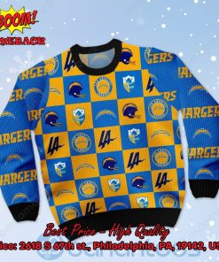 los angeles chargers logos ugly christmas sweater 2 WZKgW