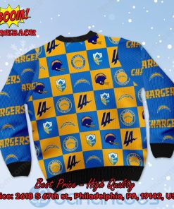 los angeles chargers logos ugly christmas sweater 3 0u8vY