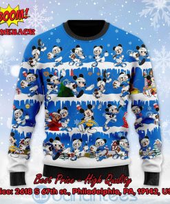 los angeles chargers mickey mouse postures style 2 ugly christmas sweater 2 zB48i