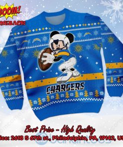 los angeles chargers mickey mouse ugly christmas sweater 2 MCvv0