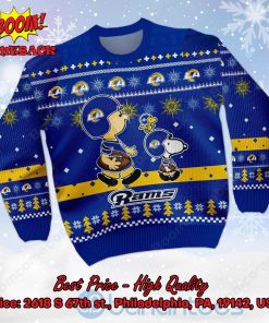 los angeles rams charlie brown peanuts snoopy ugly christmas sweater 2 oMZWg