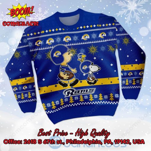 Los Angeles Rams Charlie Brown Peanuts Snoopy Ugly Christmas Sweater