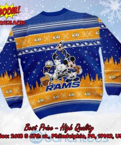 los angeles rams disney characters personalized name ugly christmas sweater 3 dJR3r